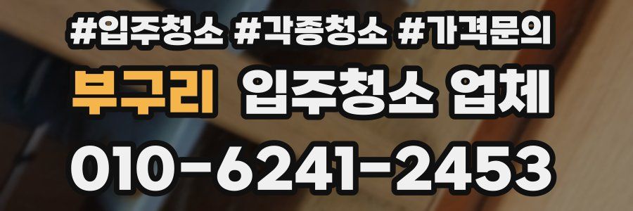 부구리 입주청소 업체