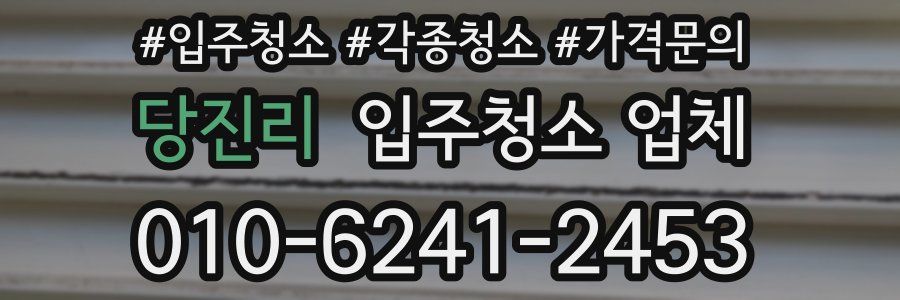 당진리 입주청소 업체