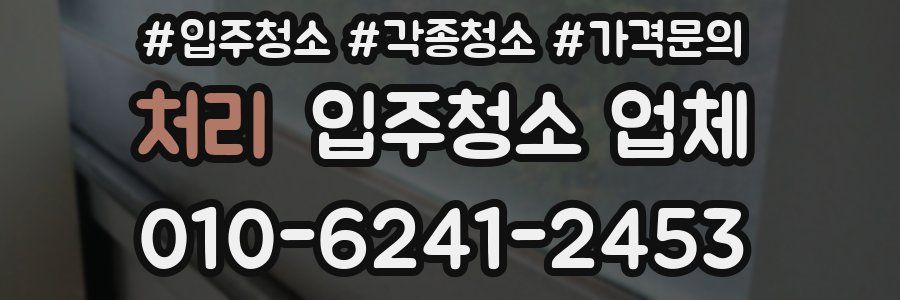 처리 입주청소 업체