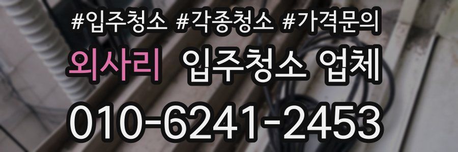 외사리 입주청소 업체