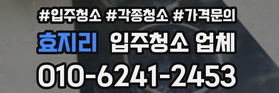 효지리 입주청소 업체