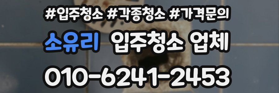 소유리 입주청소 업체