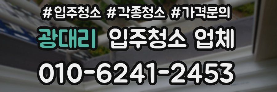 광대리 입주청소 업체