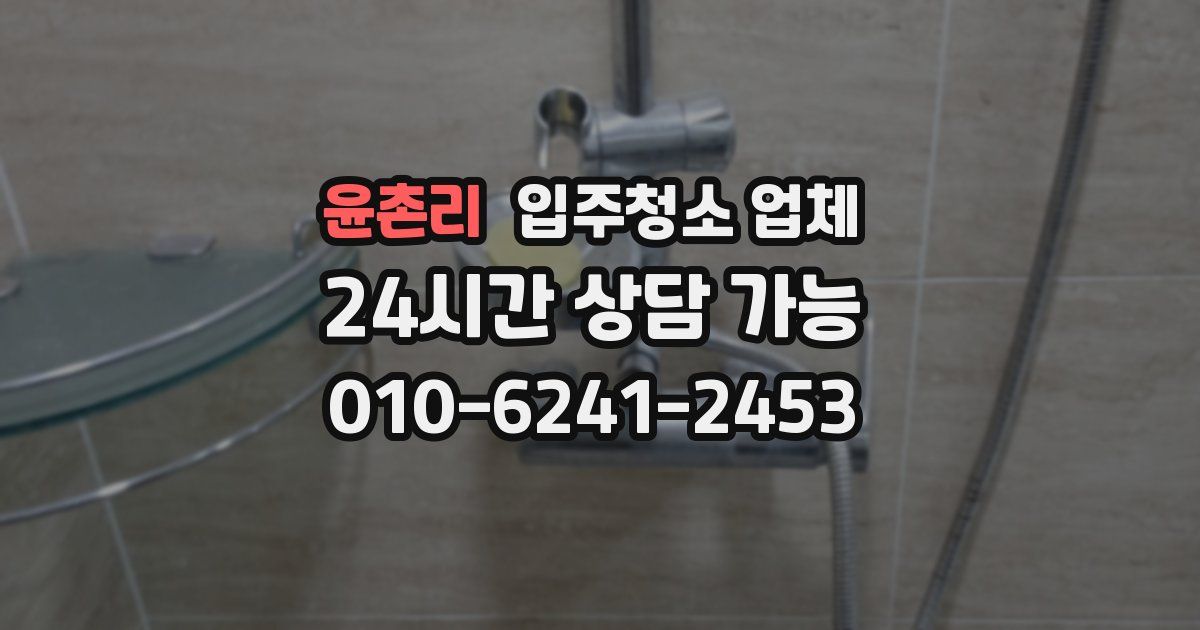 윤촌리 입주청소 업체