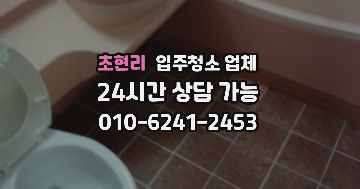 초현리 입주청소 업체