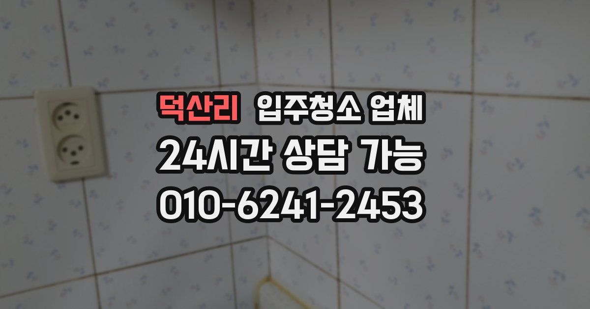 덕산리 입주청소 업체