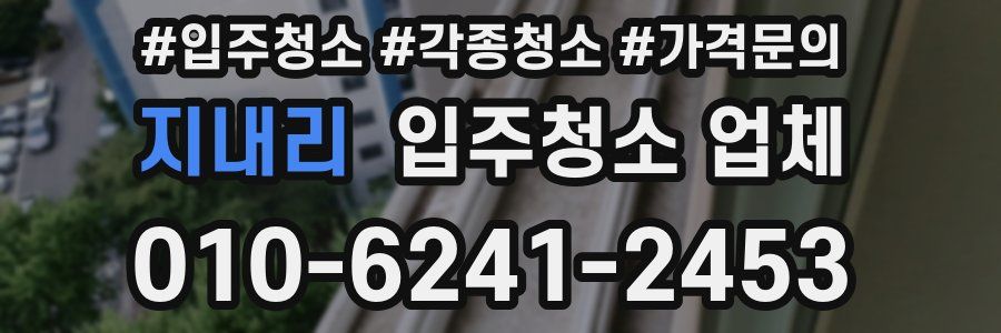 지내리 입주청소 업체