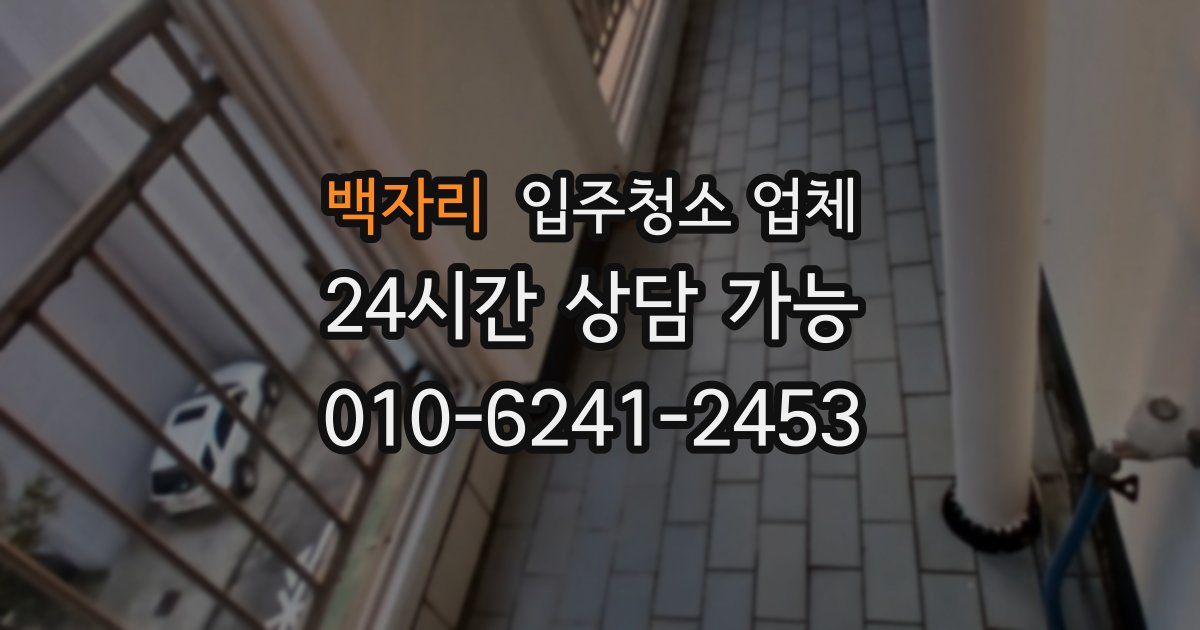 백자리 입주청소 업체