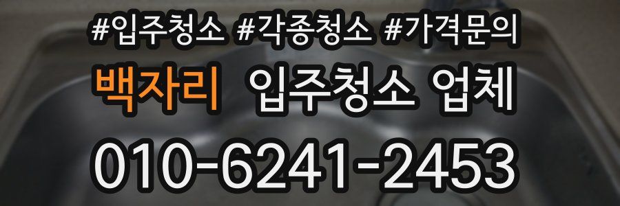 백자리 입주청소 업체