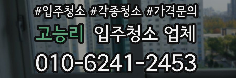 고능리 입주청소 업체