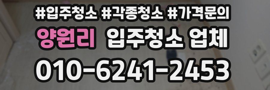양원리 입주청소 업체