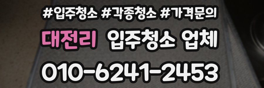 대전리 입주청소 업체
