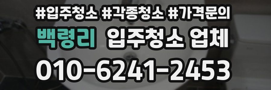 백령리 입주청소 업체