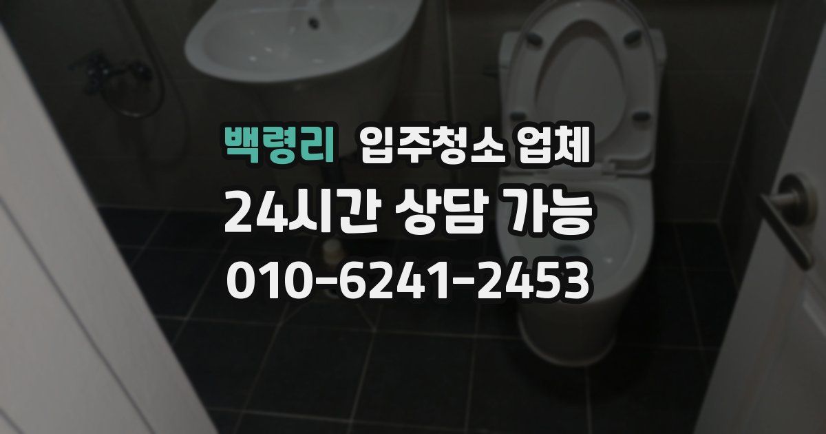 백령리 입주청소 업체