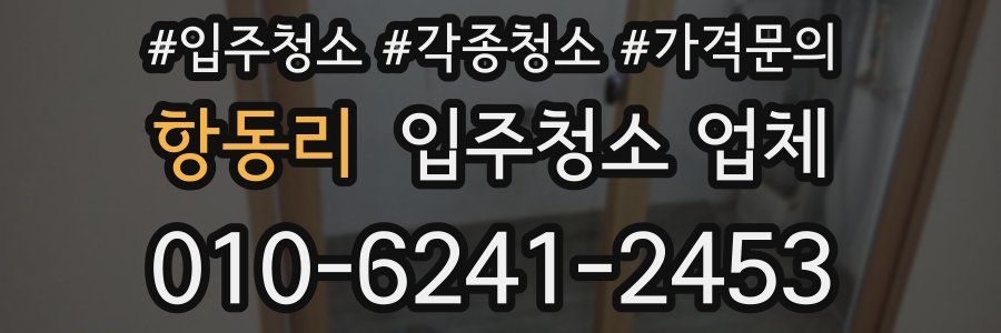 항동리 입주청소 업체