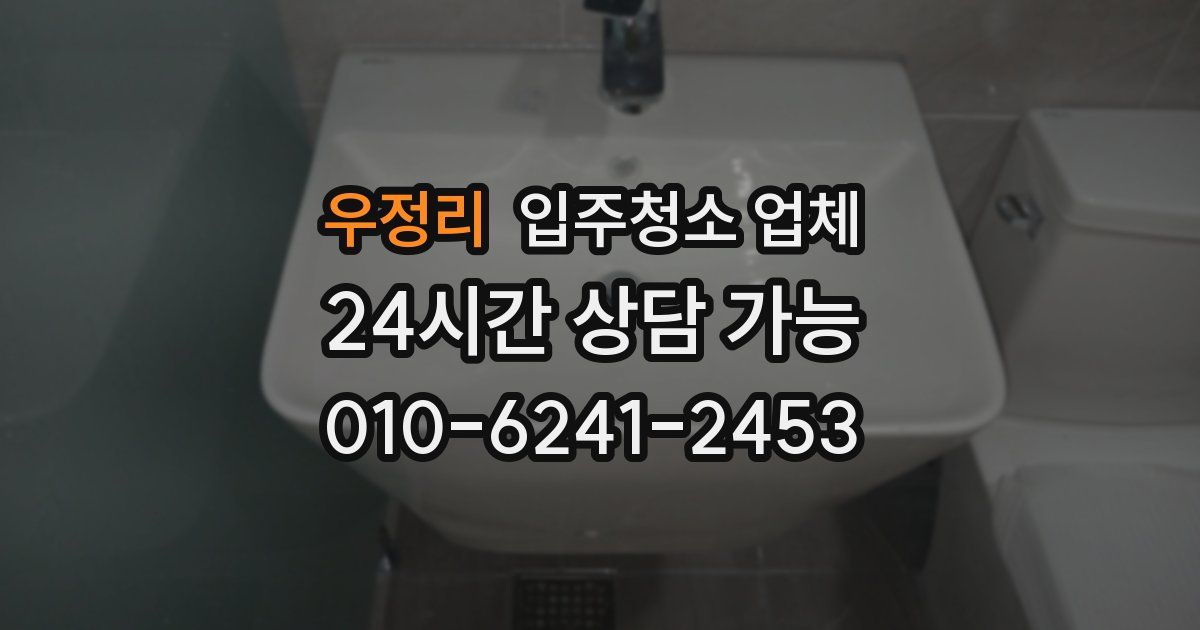 우정리 입주청소 업체