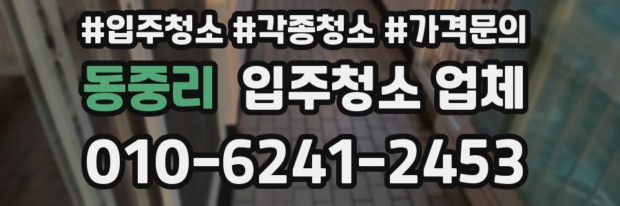 동중리 입주청소 업체
