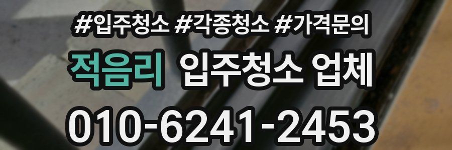적음리 입주청소 업체