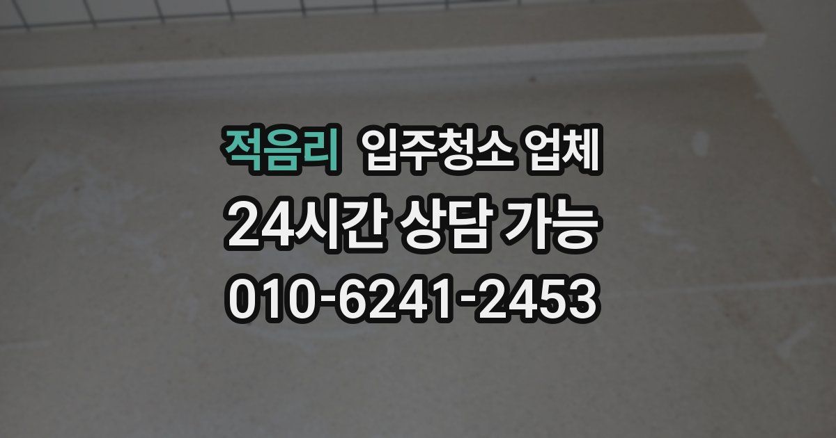 적음리 입주청소 업체