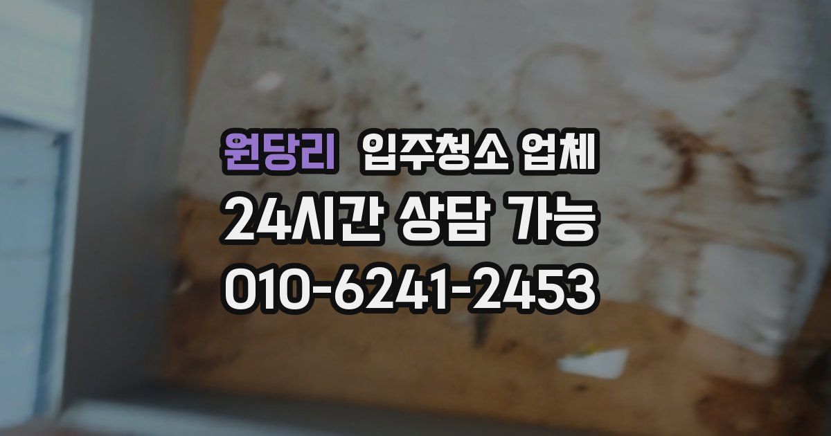 원당리 입주청소 업체