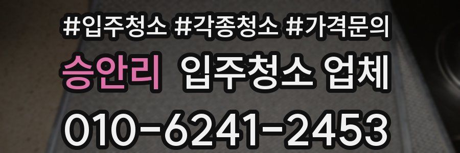 승안리 입주청소 업체