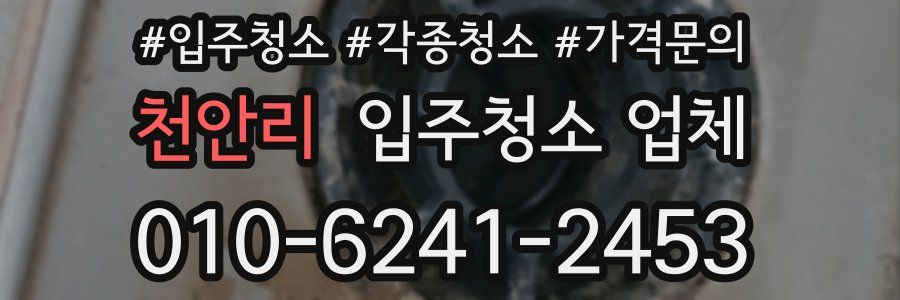 천안리 입주청소 업체