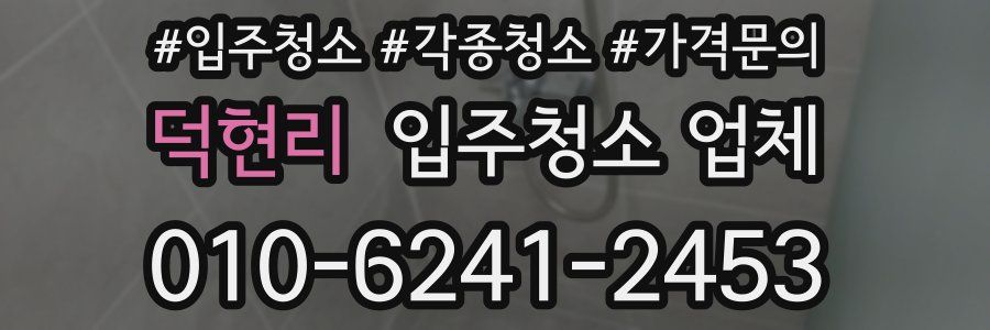 덕현리 입주청소 업체