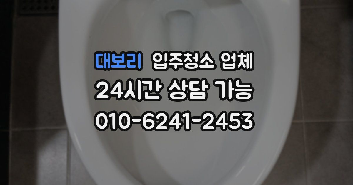 대보리 입주청소 업체
