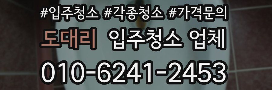 도대리 입주청소 업체