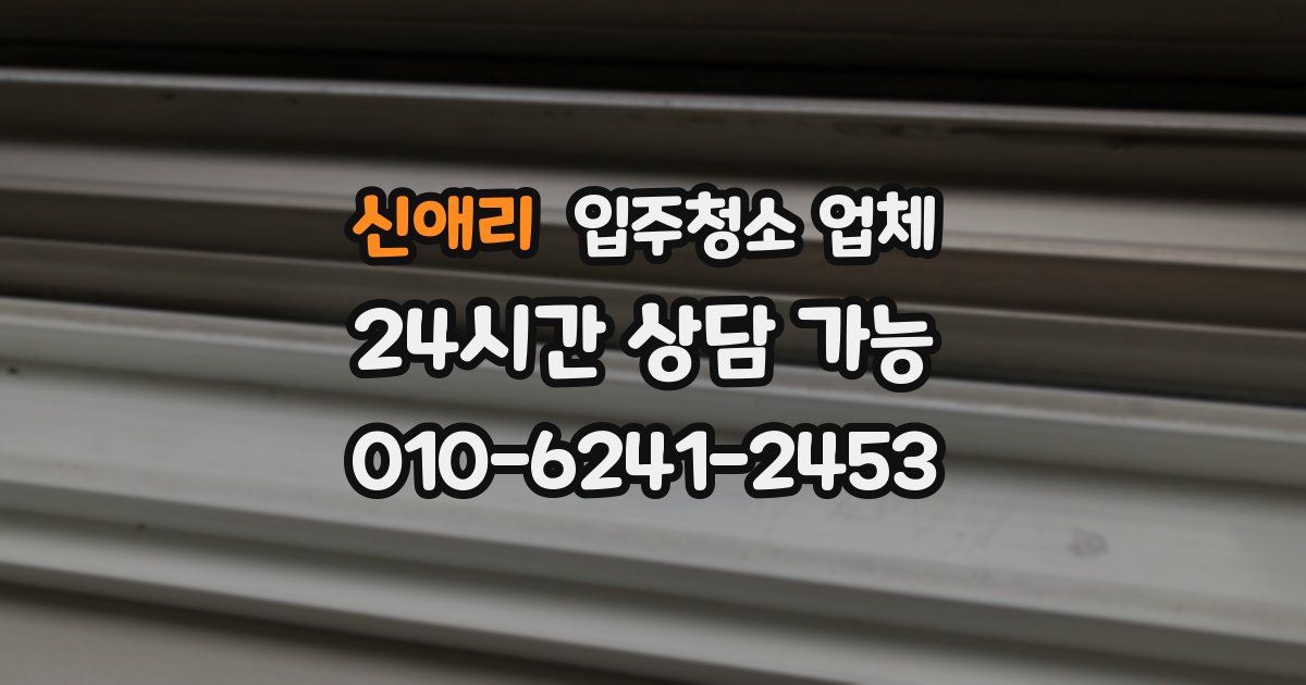 신애리 입주청소 업체