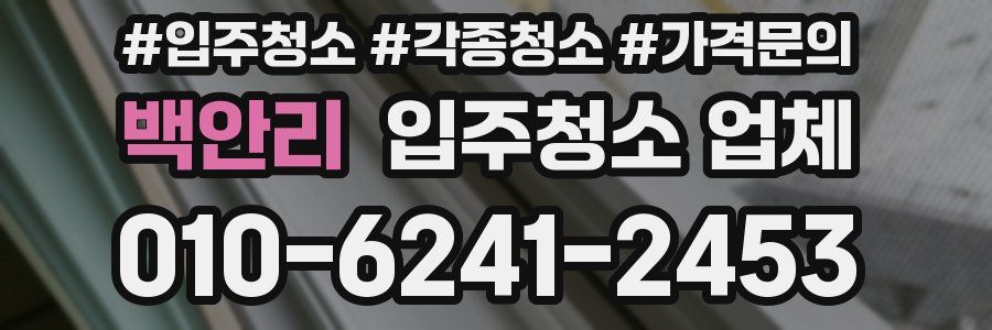 백안리 입주청소 업체