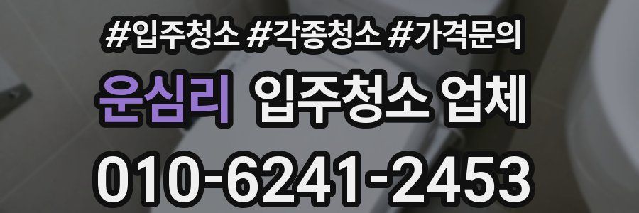 운심리 입주청소 업체