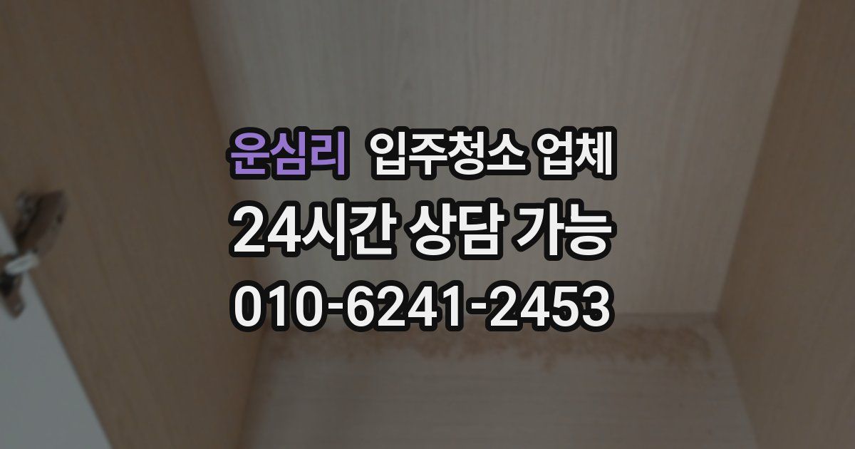 운심리 입주청소 업체