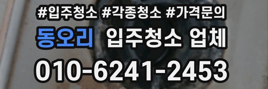 동오리 입주청소 업체