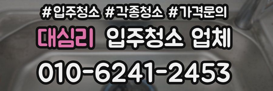 대심리 입주청소 업체