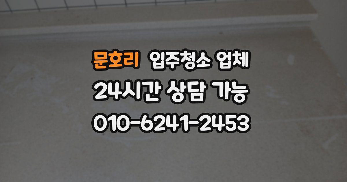 문호리 입주청소 업체