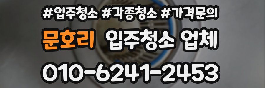 문호리 입주청소 업체