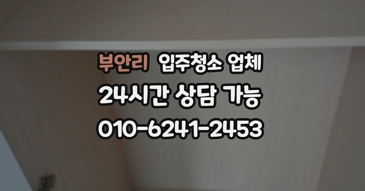 부안리 입주청소 업체