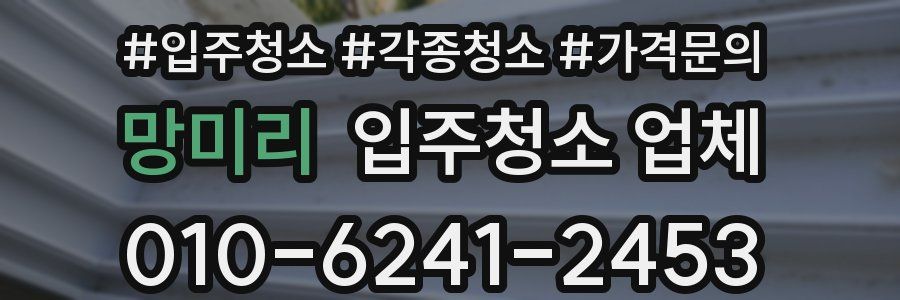 망미리 입주청소 업체