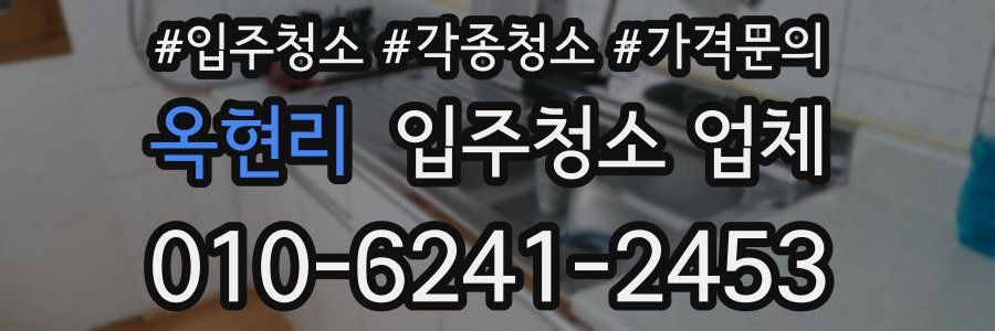 옥현리 입주청소 업체