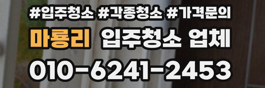 마룡리 입주청소 업체