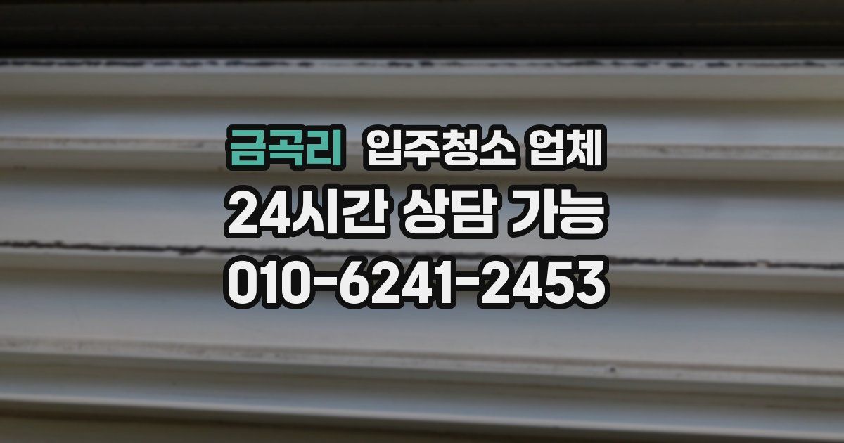 금곡리 입주청소 업체