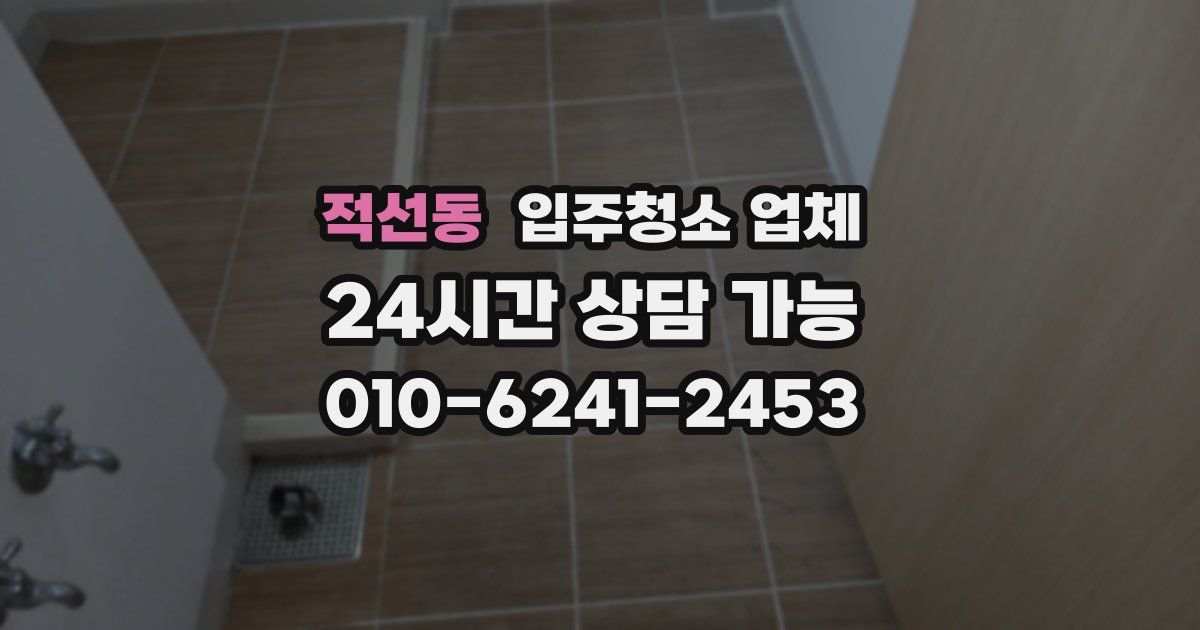 적선동 입주청소 업체