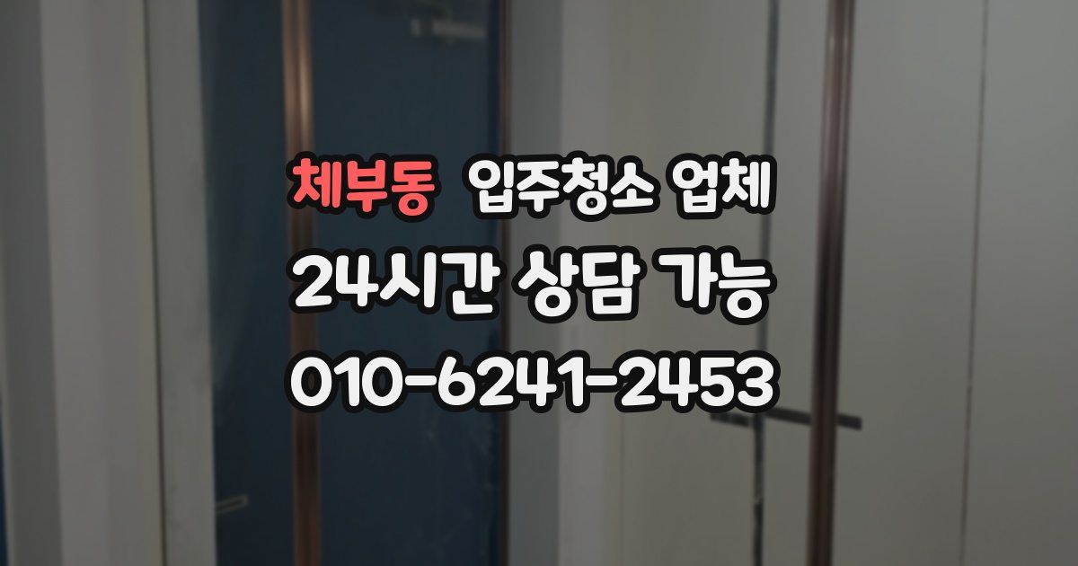 체부동 입주청소 업체