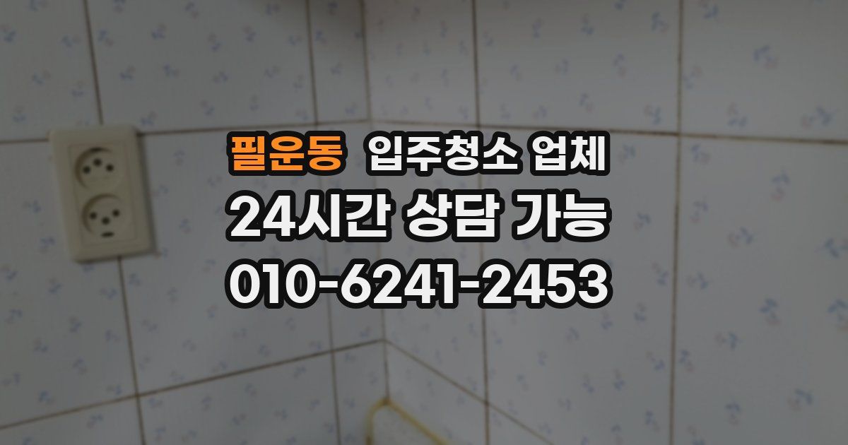 필운동 입주청소 업체