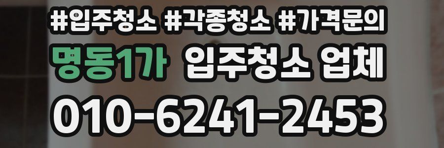 명동1가 입주청소 업체