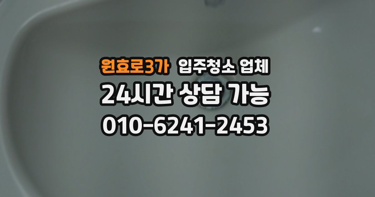 원효로3가 입주청소 업체
