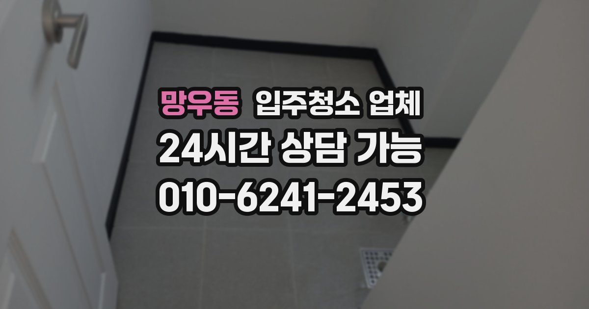 망우동 입주청소 업체