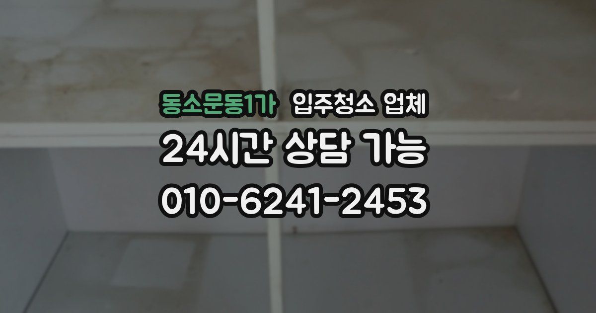 동소문동1가 입주청소 업체