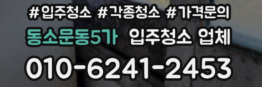 동소문동5가 입주청소 업체